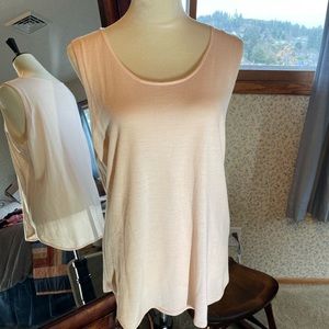 Elie Tahari Sleeveless Extra Fine Merino Wool Sweater | Blush | XL